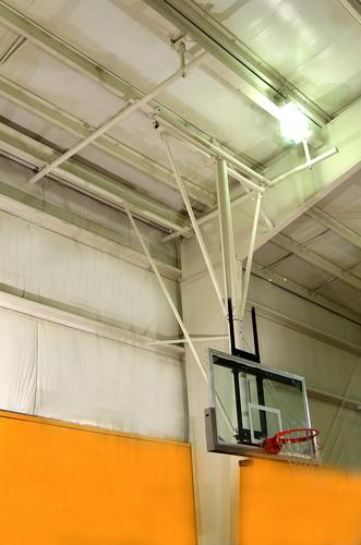 Gared Ceiling Hung Stationary Basketball Backstop